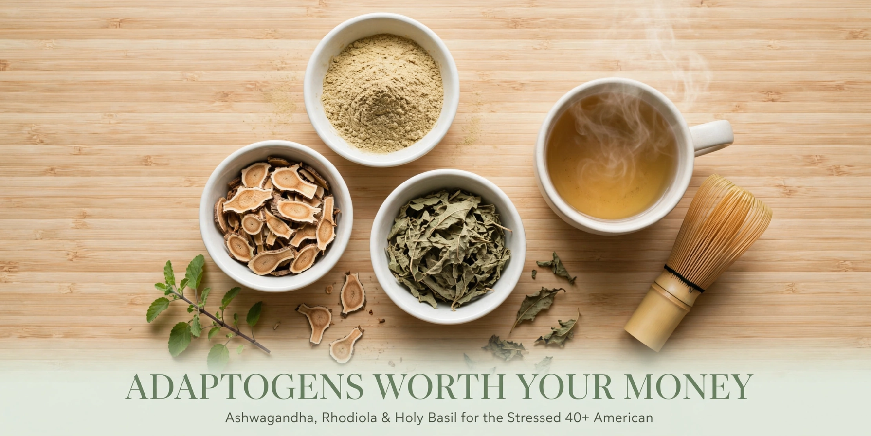 Adaptogens Worth Your Money Ashwagandha, Rhodiola, and Holy Basil—Evidence and Safe Use for the Stressed 40+ American
