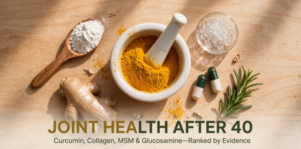 Best Supplements for Joint Health After 40 Curcumin, Collagen, MSM, and Glucosamine—Ranked by Evidence