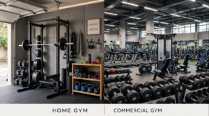 Home gym vs commercial gym comparison for Americans over 40 choosing the right fitness environment