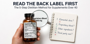 How to Read a Supplement Facts Panel Like a Dietitian The 5-Step Method for Over-40 Americans