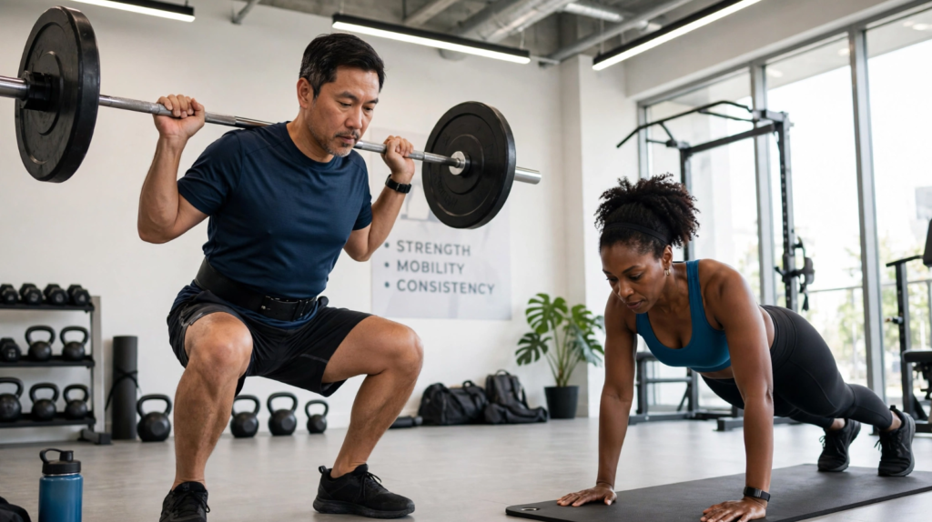 How to combine calisthenics and weight training for maximum strength and muscle building for Americans over 40