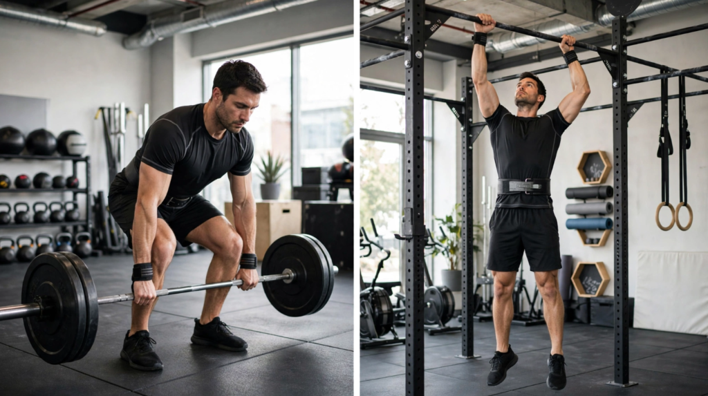 Hybrid training combining calisthenics and powerlifting for complete strength and fitness for Americans over 40