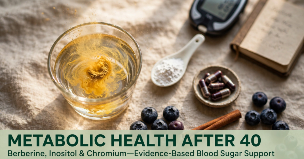 Metabolic Health Supplements Berberine, Inositol, and Chromium for Blood Sugar Control After 40
