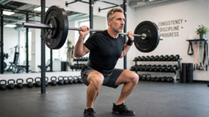 How to perform a perfect squat with proper form for Americans over 40 building lower body strength and mobility