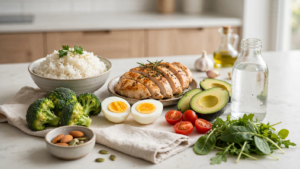 Nutrition guide for strength training protein carbs fats meal timing for muscle growth for Americans over 40