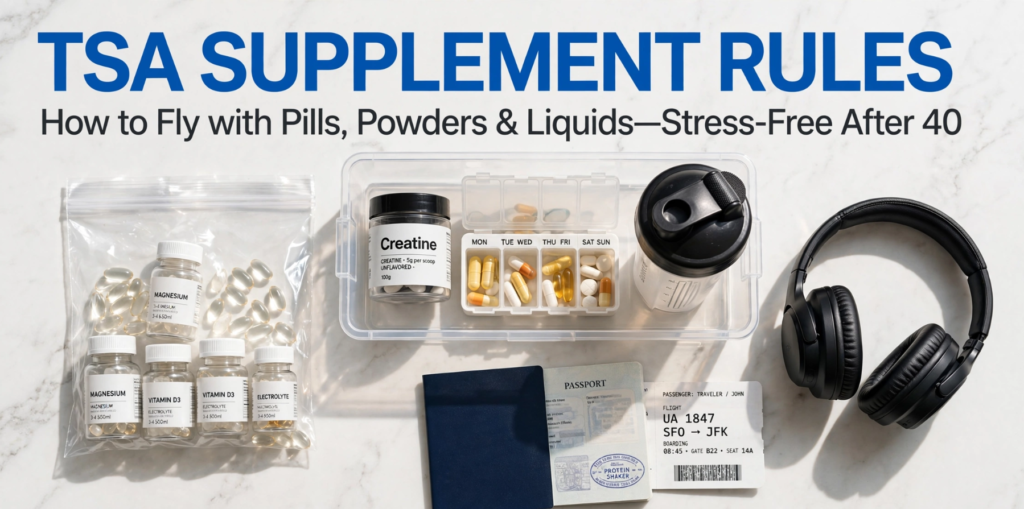 TSA Rules for Supplements Traveling with Pills, Powders, and Liquids as an American Over 40