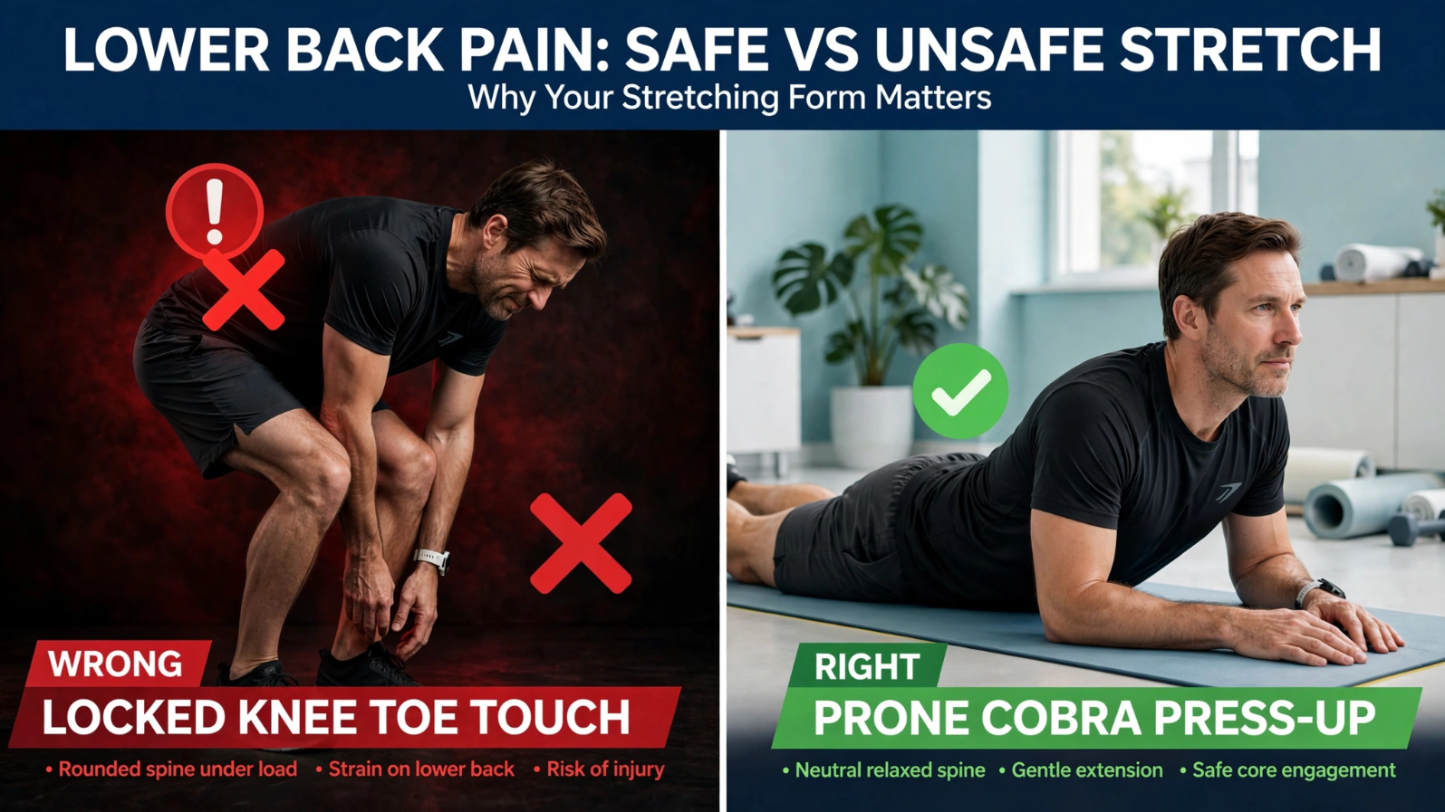 The 3 Worst Stretches for the Over-40 Lower Back (And What to Do Instead)