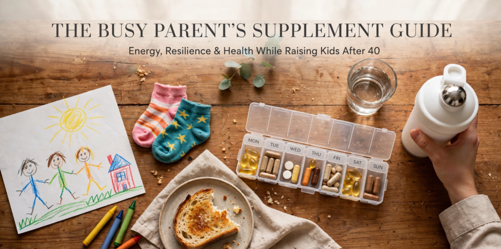 The Busy Parent’s Supplement Guide Staying Energized, Resilient, and Healthy While Raising Kids After 40