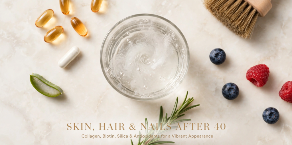 The Complete Guide to Anti-Aging Skin, Hair, and Nails Collagen, Biotin, Silica, and Antioxidants for a Vibrant Appearance After 40