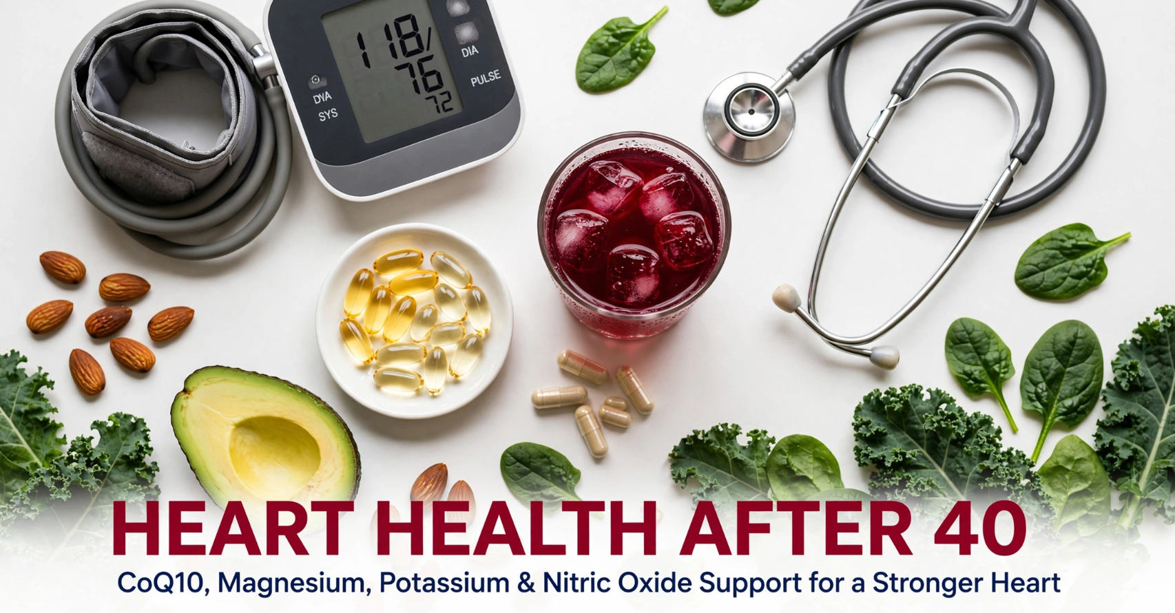 The Complete Guide to Heart Health Beyond Omega-3s—CoQ10, Magnesium, Potassium, and Nitric Oxide Support After 40