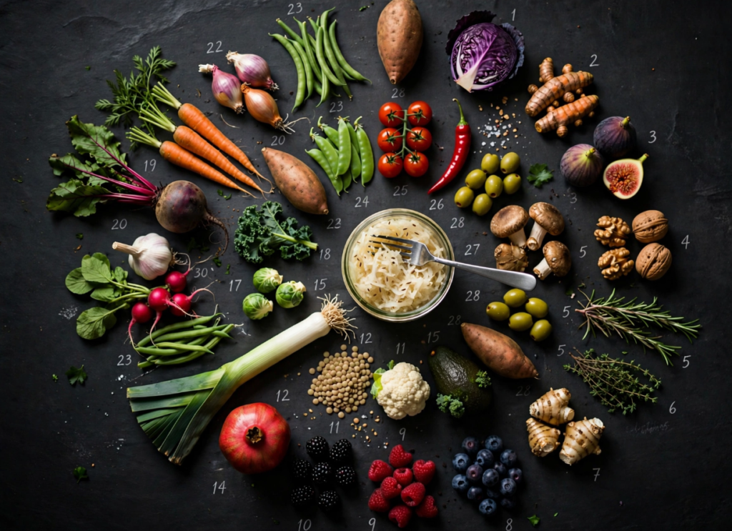 The Gut-Brain Kitchen Fermented Foods, Prebiotic Fibers, and the 30-Plant Diversity Challenge