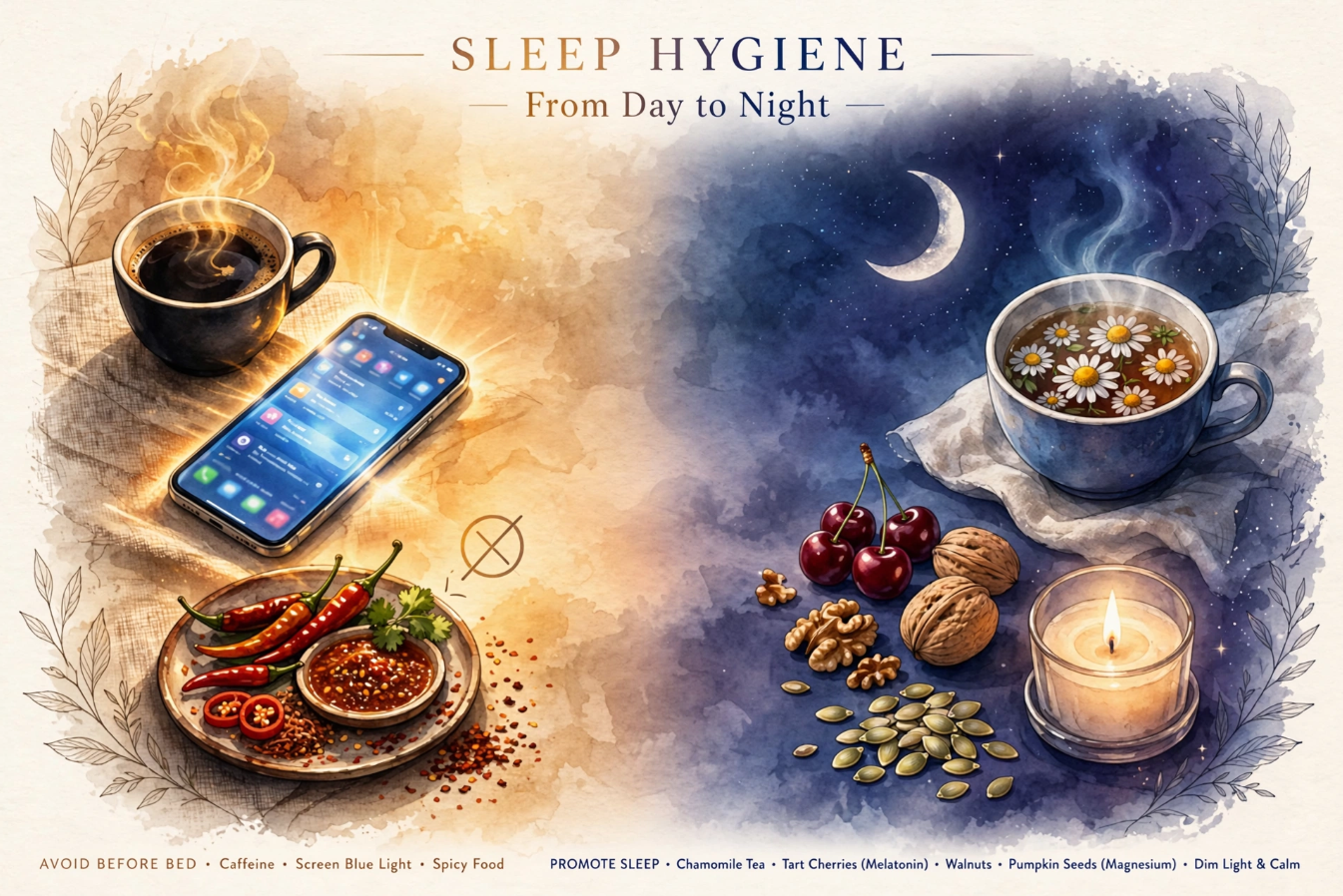 The Sleep-Enhancing Kitchen Foods, Timing, and Rituals for Deep, Restorative Rest