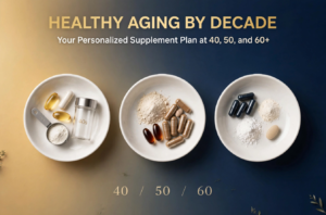 The Ultimate Guide to Healthy Aging How to Build Your Personalized Supplement Plan at 40, 50, and 60