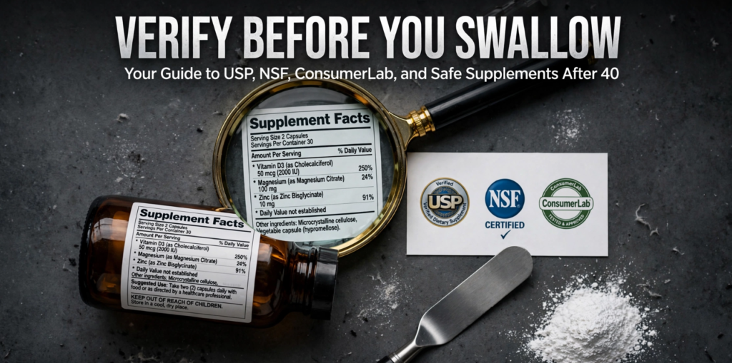 The VigorForty Guide to Third-Party Testing USP, NSF, ConsumerLab, and How to Verify Your Supplements Are Safe