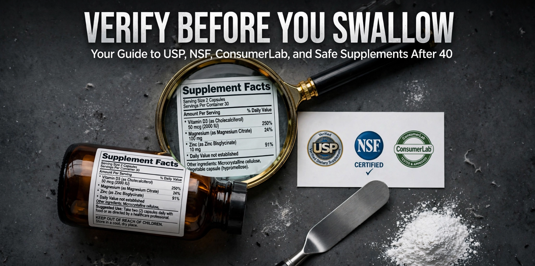 The VigorForty Guide to Third-Party Testing USP, NSF, ConsumerLab, and How to Verify Your Supplements Are Safe